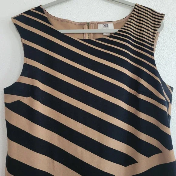 LOFT Sleeveless Striped Zip-up Dress - Picture 3 of 6